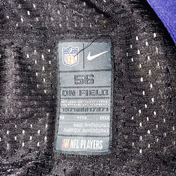 ❌SOLD❌Nike NFL Baltimore Ravens Ray Lewis #52 Black Jersey -Mens Size 56 - Picture 4 of 6